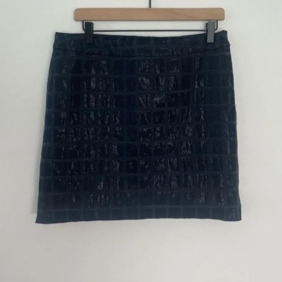 Windowpane Checkered Checker Poly Cotton Business Casual Chic Hip Mini Skirt - Picture 2 of 6